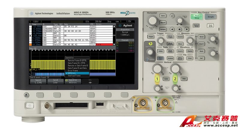 Agilent MSOX3052A 混合信號示波器圖片 InfiniiVision 3000 X-Series Oscilloscope - Front